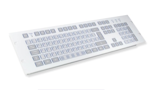 TKS-105a-FP-3HE-USB-US Мембранная клавиатура, компактный 19" панельный вариант (3U), 105 клавиш, английская раскладка, IP65, USB