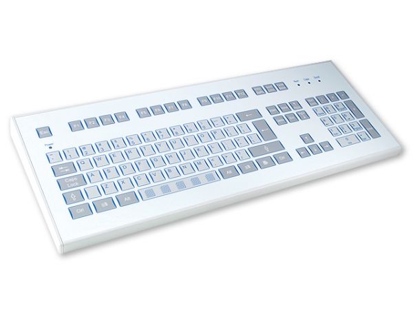 TKS-105a-KGEH-USB-US/CYR Мембранная клавиатура, настольное исполнение, 105 клавиш, русифицированная, IP65, USB