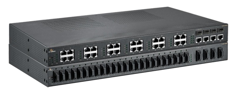 EX27/87000 - управляемые комбинированные коммутаторы Fast+Gigabit Ethernet формата 1U