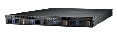 1U корпус для серверных плат MicroATX/ATX с 4 отсеками для дисков с возможностью горячей замены