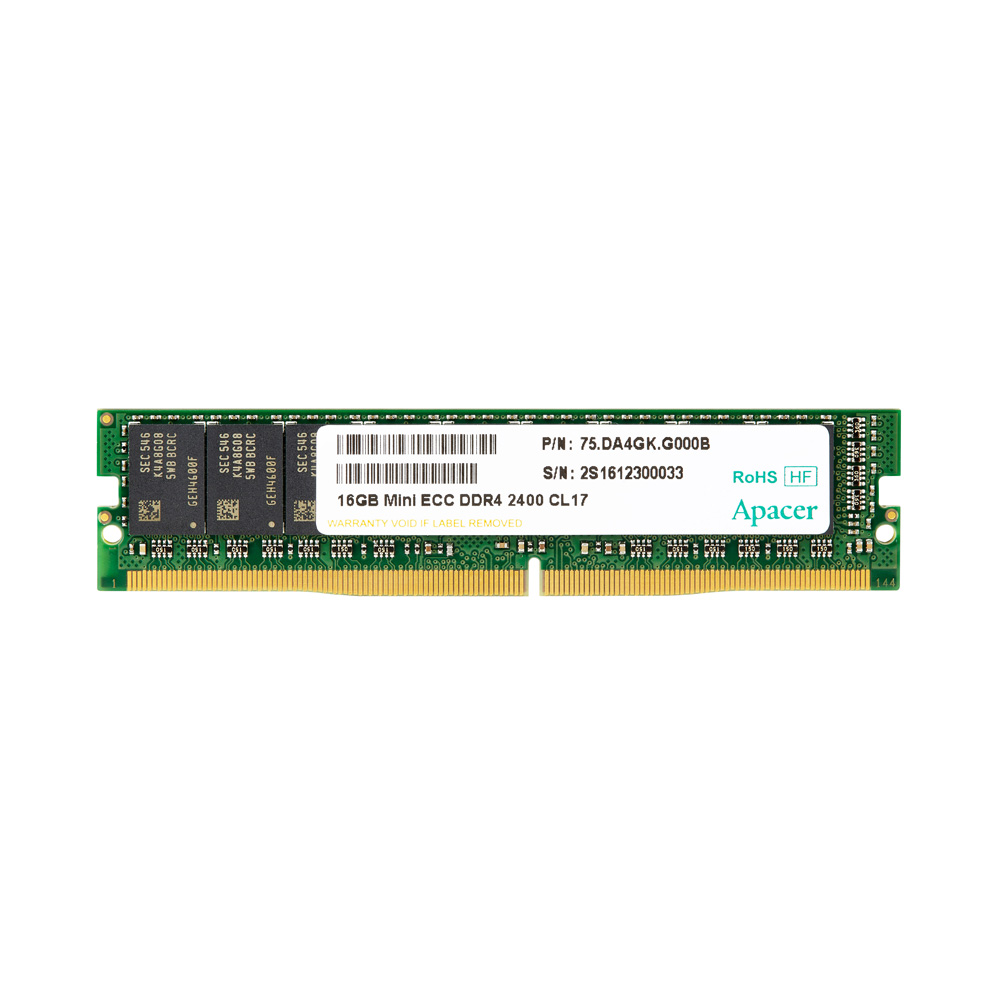 Apacer запускает новую серию модулей оперативной памяти VLP DDR4 mini ECC UDIMM