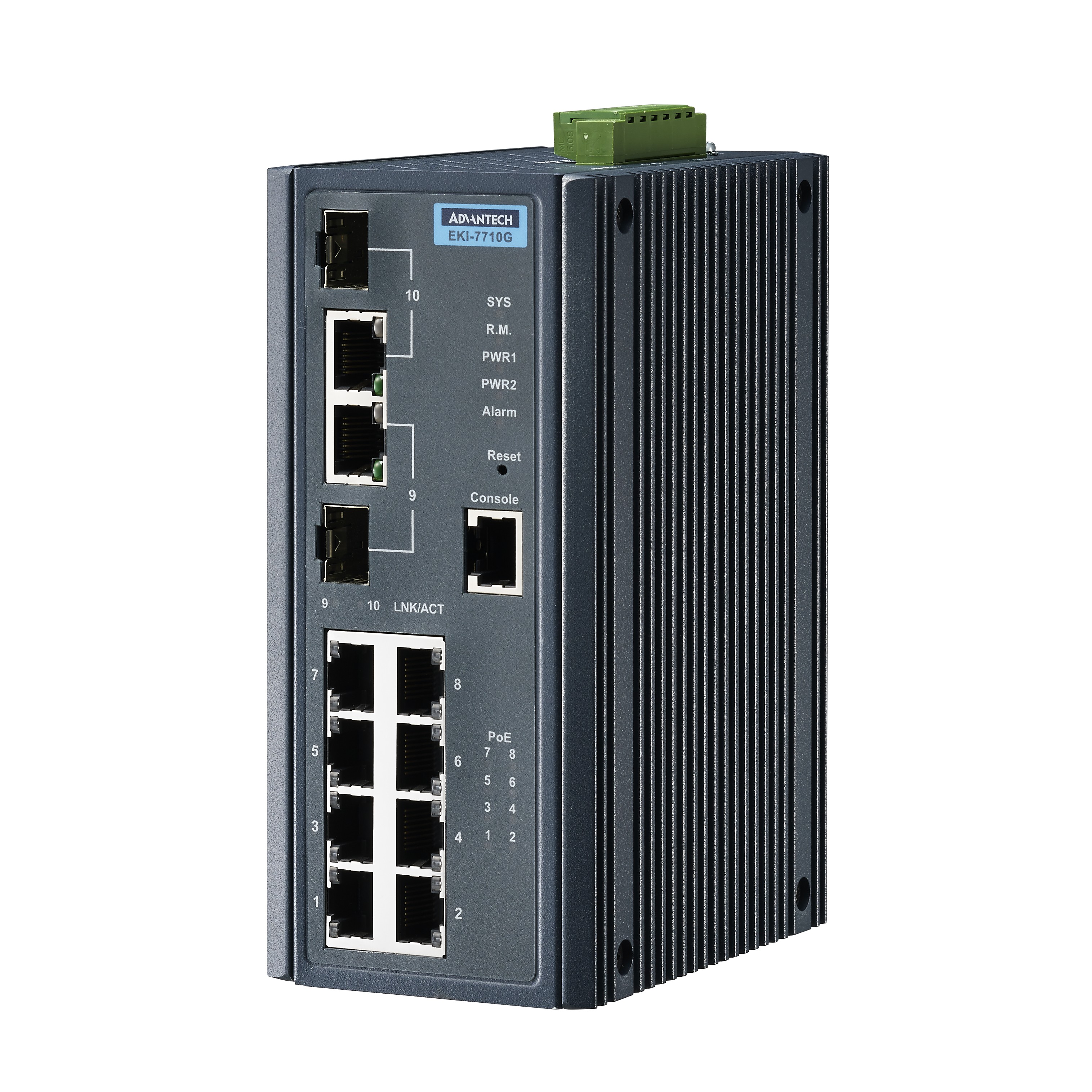 EKI-7710 -серия управляемых промышленных коммутаторов с поддержкой PoE