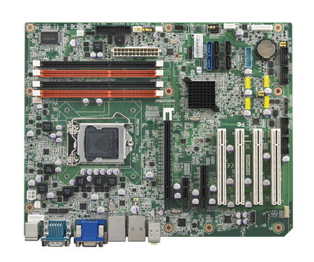 Промышленная материнская плата формата ATX на базе чипсета Q77 с поддержкой процессоров Ivy Bridge