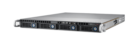 1U серверный корпус для платы формата MircoATX/ATX с 4 отсеками для жестких дисков 3,5 дюйма и возможностью горячей замены и 1 слотом расширения PCI-E x16 