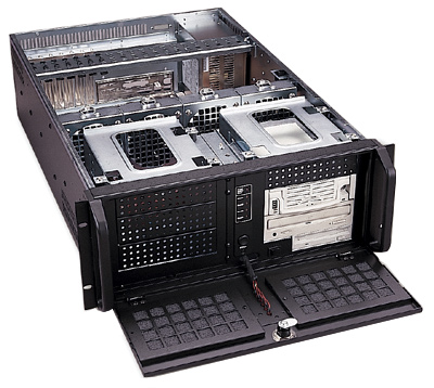 4U корпус для промышленного компьютера/сервера с 6 отсеками для 5,25" приводов